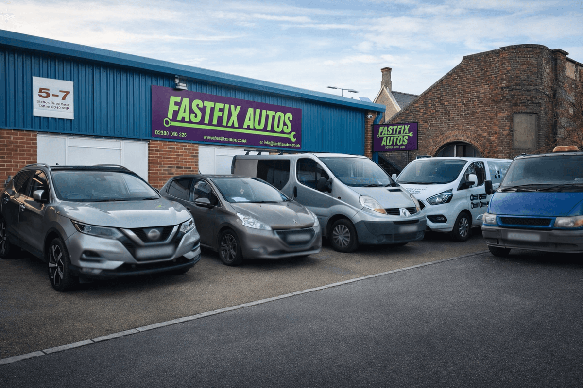 Mechanic working on a car